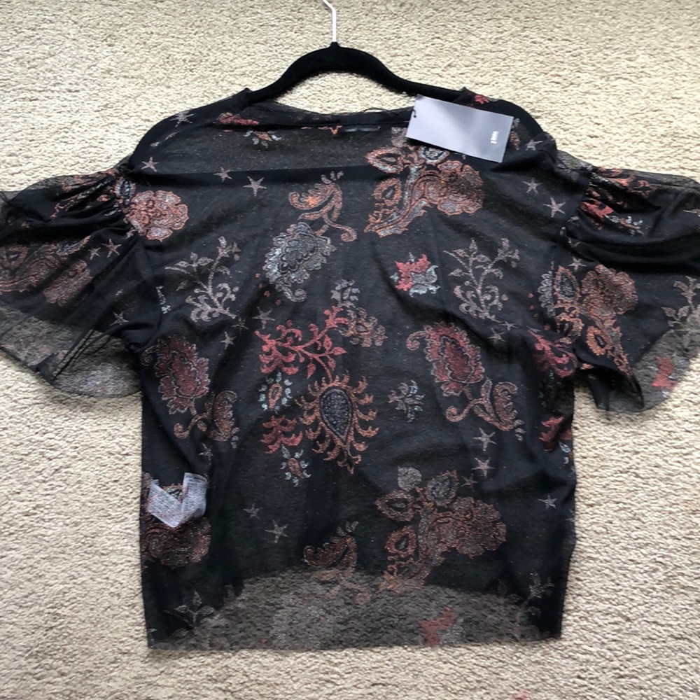 Zara size small women’s black and metallic top